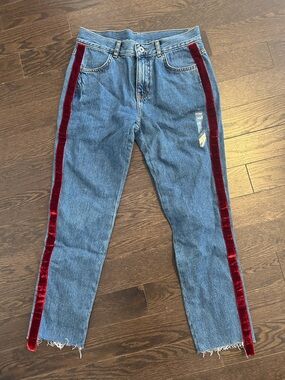 Calzedonia red velvet Jean size small